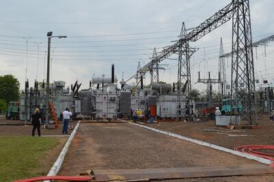 Estación de la ANDE ubicada en Costa Romero, distrito de Horqueta.