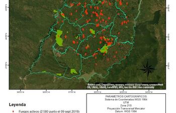 La asociación ambientalista reportó 2.580 focos activos en la región oriental.