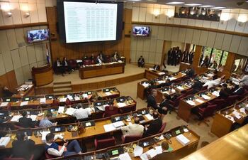 Los senadores postergaron el aumento salarial para los docentes.