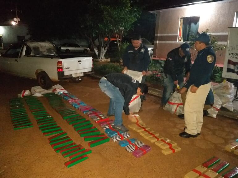 Marihuana incautada en Pedro Juan Caballero.