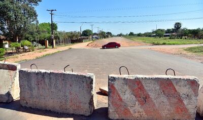 El acceso a Limpio está bloqueado y las obras están paradas hace un año.