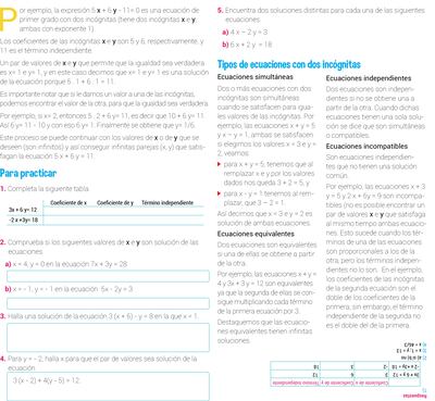 Ecuaciones con dos incógnitas