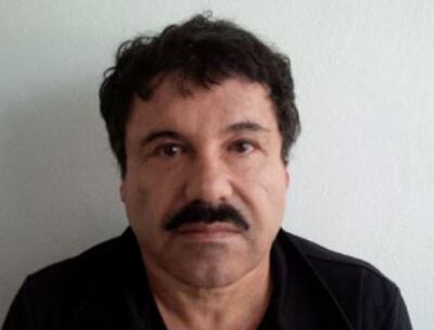 Joaquín "El Chapo" Guzmán en una foto de prontuario del 2014.