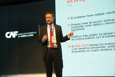 Pablo Sanguinetti, vicepresidente de la CAF, presentó el reporte de economía y desarrollo 2019.