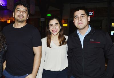 Matías Villalba, Verena Knapps y David Monges.