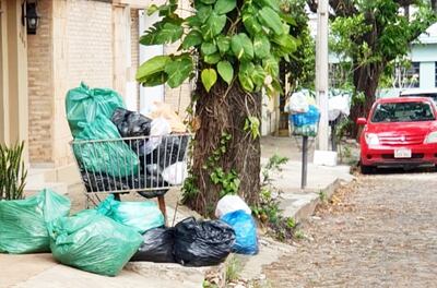 Basura en Mayor Infante Rivarola entre Bertoni y Del Maestro.