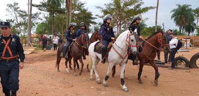 Desalojo en predio de Limpio.