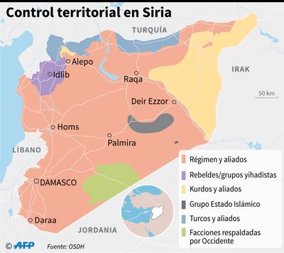 CONTROL TERRITORIAL EN SIRIA