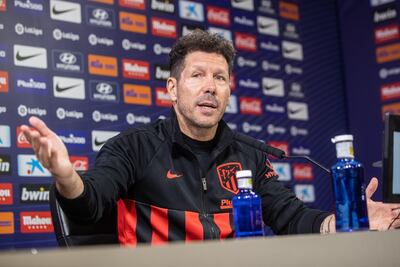 Diego Simeone, entrenador del Atlético de Madrid.