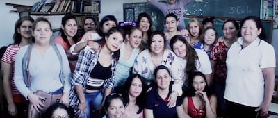 Lizza Bogado y las internas del Buen Pastor.