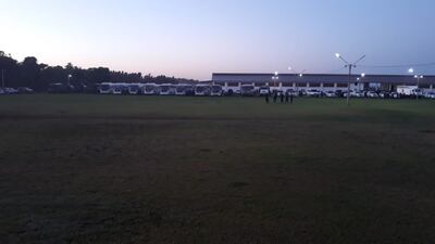 Una gran cantidad de policías llegó para llevar a cabo el desalojo.