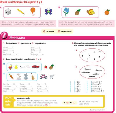 A trabajar más con los conjuntos