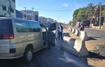 Choque en zona del fallido metrobús.