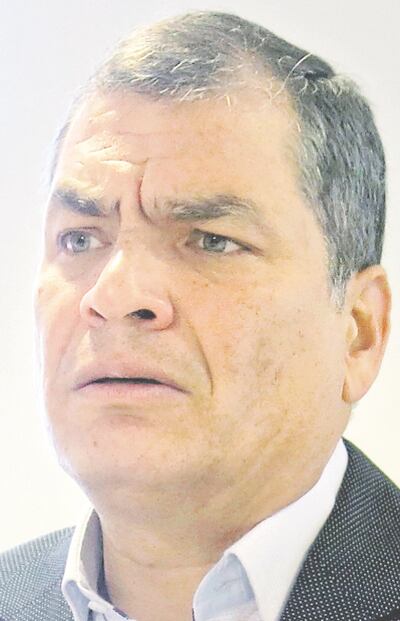 Rafael Correa, expresidente de Ecuador.