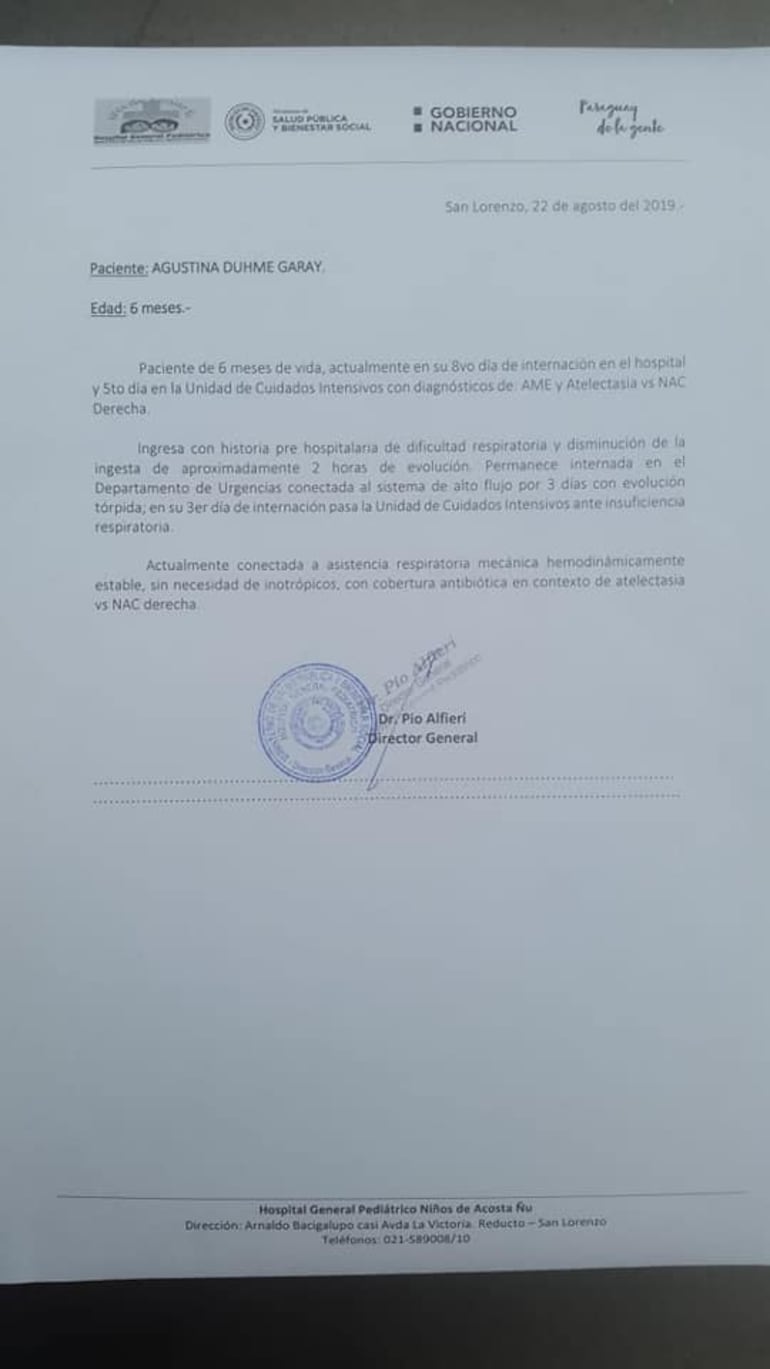 Beba de seis meses necesita costoso medicamento para empezar un tratamiento.