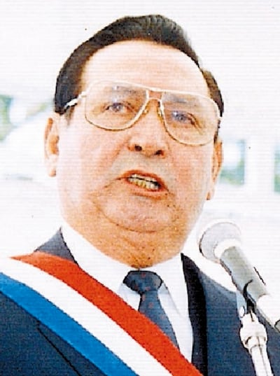 General Andrés Rodríguez Pedotti, expresidente de la República (1993-1998) y líder del golpe contra Stroesssner en 1989.