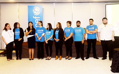 Participantes del proyecto de Unicef cerraron ayer el plan, que incluyó capacitación en estimulación multisensorial.