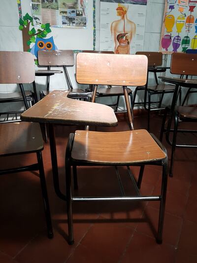 Dos niños de la escuela San Agustín fueron asesinados, dejando sillas vacías en la institución.