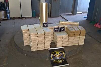 La droga quedó depositada en la sede del Departamento de Operaciones de Frontera (DOF).