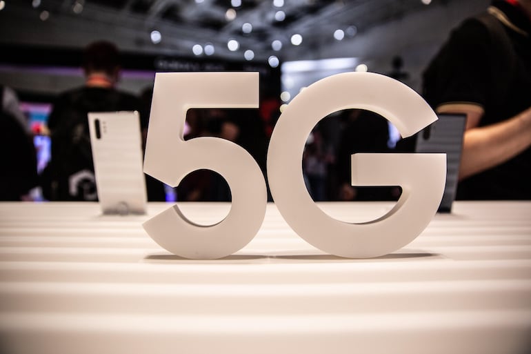 La tecnología 5G está presente en la feria.