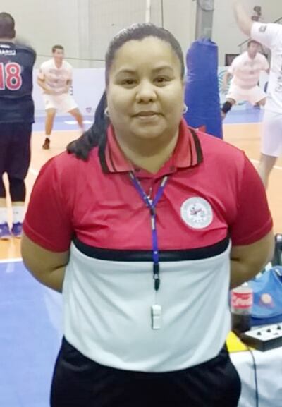 Cristina Gamarra, árbitra internacional FIVB.
