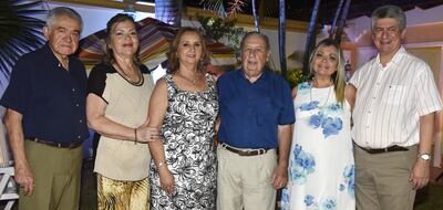 Miguel Caballero, Mirtha de Caballero, Regina Cataldi, Blas Cataldi, Myrian Alvarenga y Juan Carlos Alvarenga.