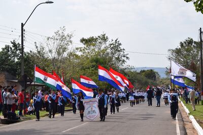 Alumnos de unos 20 colegios participaron del desfile.