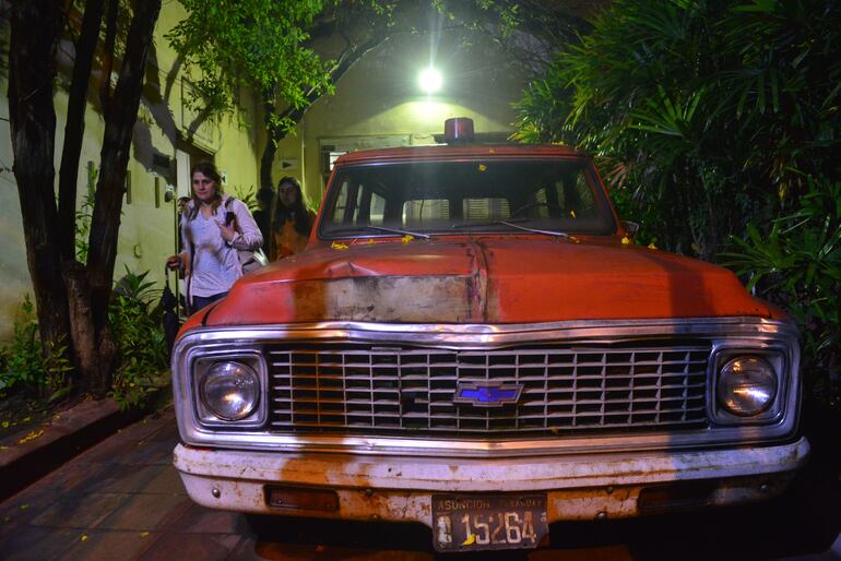 La famosa y temida "Caperucita Roja", uno de los símbolos del terror del régimen stronista que actualmente forma parte del Museo de las Memorias.