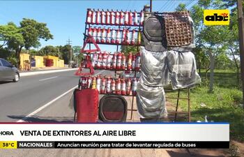 Venta de extintores al aire libre