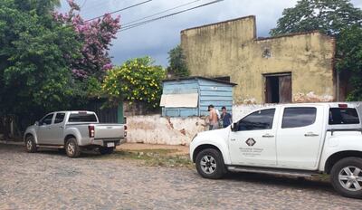 Casa en la que estaban refugiadas madre e hija, tras huir de su pareja Ever Benítez.