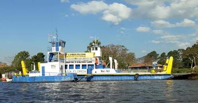 Debido al bajo nivel del río Paraguay, el servicio de balsas fue suspendido en Pilar.