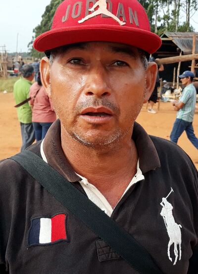 Elvio Acosta, dirigente del MCP, que invadió unas 20.000 Ha.