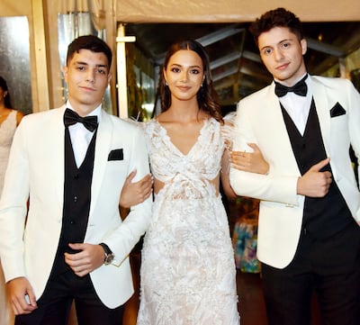 Sebastián Cañiza, Bianca Báez y Joshua Fromherz.