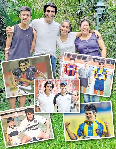 Imágenes de Francisco Ferreira con familiares, festejando goles con Luqueño y Cerro Porteño, su paso por Olimpia y con su amigo Víctor Genes.