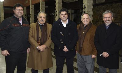 Miguel Oro, Xavier Hamuy, José Caballero, Ángel Chamorro y  José Coluchi.