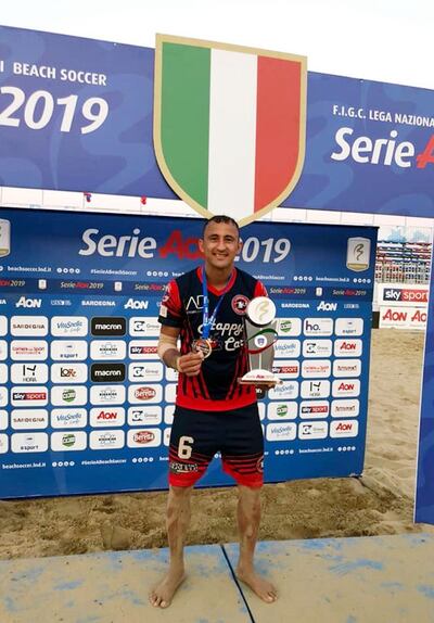 Pedro Morán, uno de los mejores jugadores de fútbol playa de nuestro país, se consagró campeón en Italia.