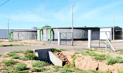 Los reservorios de la Fase 2 del acueducto esperando su uso. La falta de agua hizo que la obra tenga recepción provisoria.