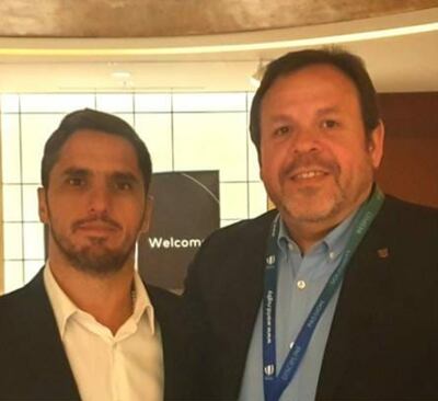 Agustín Pichot junto a Nelson Mendoza.