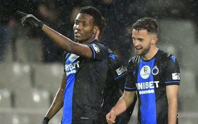 David Okereke celebrando uno de sus goles.