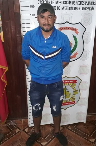 José Eraldo Carmona Franco, capturado en la ciudad de Concepción.