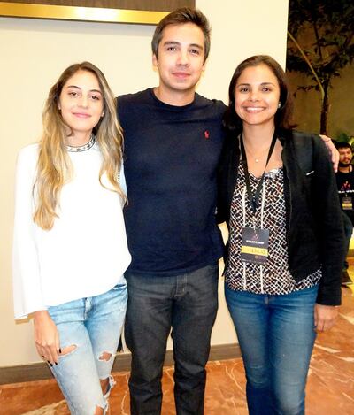 Belén Barboza, César Mengual y Leti Mengual.