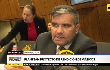 Plantean proyecto de rendición de viaticos