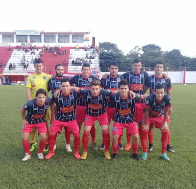 Equipo titular presentado por Humaitá en el duelo contra Benjamín Aceval, en Villa Hayes, por la sexta fecha de la Primera División C.
