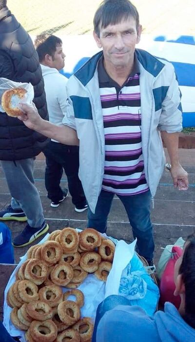 Hortencio Sanabria, en pleno trabajo en Itauguá.