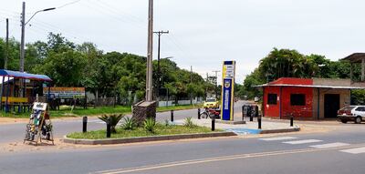 Obra en la rotonda del desvío Luque-Limpio-San Bernardino.