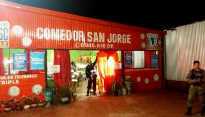 El comedor San Jorge de Cruce Kimex, donde fue asesinado Carlos Jorge Delvalle Lugo.