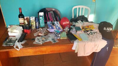 Los objetos recuperados del poder de los aprehendidos,