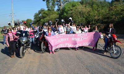 Las mujeres motociclistas hicieron una travesía desde Filadelfia hasta el Fortín Boquerón.