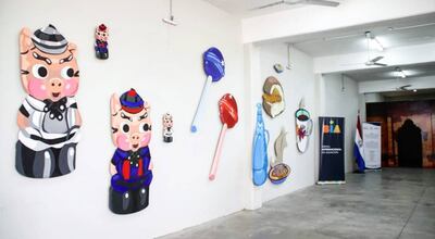 Vista de una de las muestras que fueron habilitadas en Turista Róga de la Costanera.