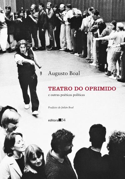 Tapa de un libro sobre la obra de Augusto Boal sobre el Teatro del Oprimido.